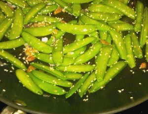 sesame snap peas